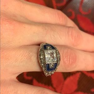 White Sapphire Sterling  Ring